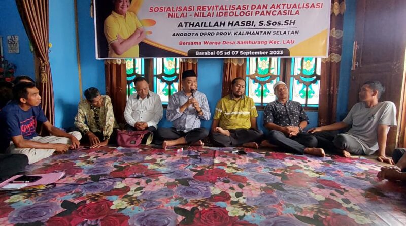 Anggota DPRD Kalsel Athaillah Sosialisasi Wasbang sambil Serap Aspirasi