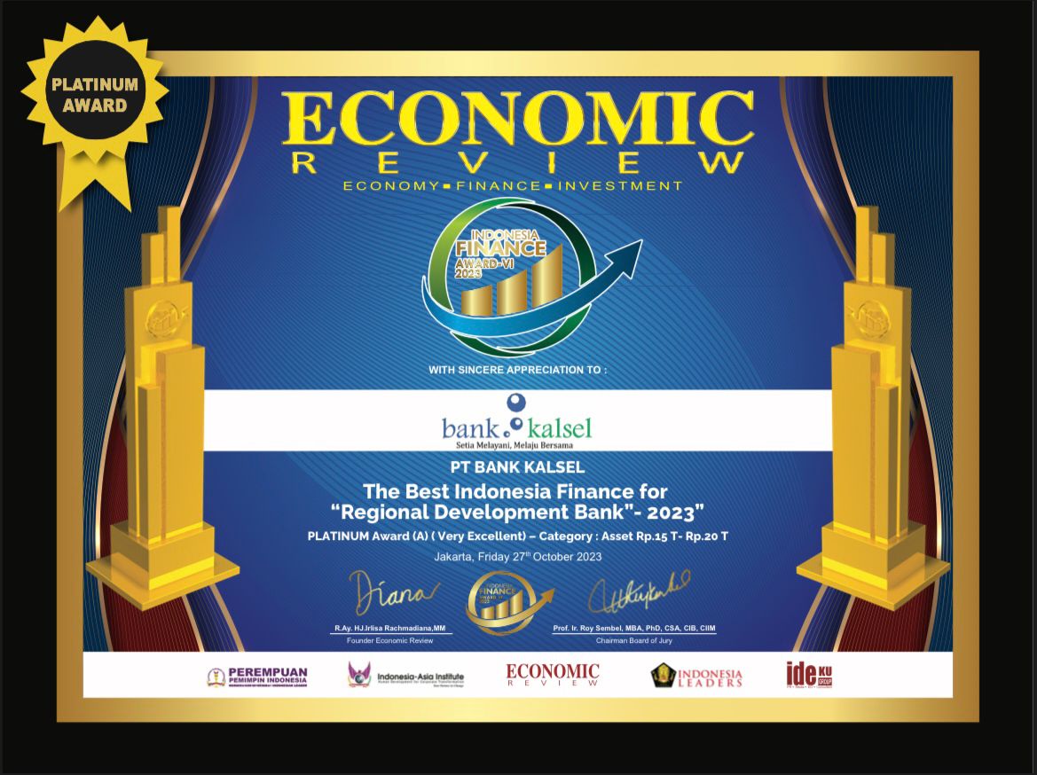 Bank Kalsel Raih “The Best Indonesia Finance” Dalam Ajang Indonesia Finance Award VI 2023