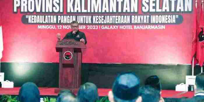 Dirakerda PDI-P Kalsel, Hasto Sebut Ganjar-Mahfud Pemimpin Berpengalaman Lengkap