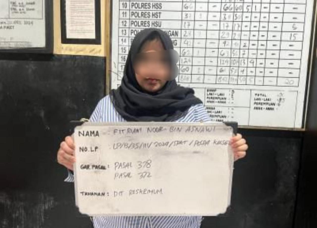FN Tersangka Kasus Investasi Bodong Berkedok Jual-beli BBM Ditahan Polda Kalsel
